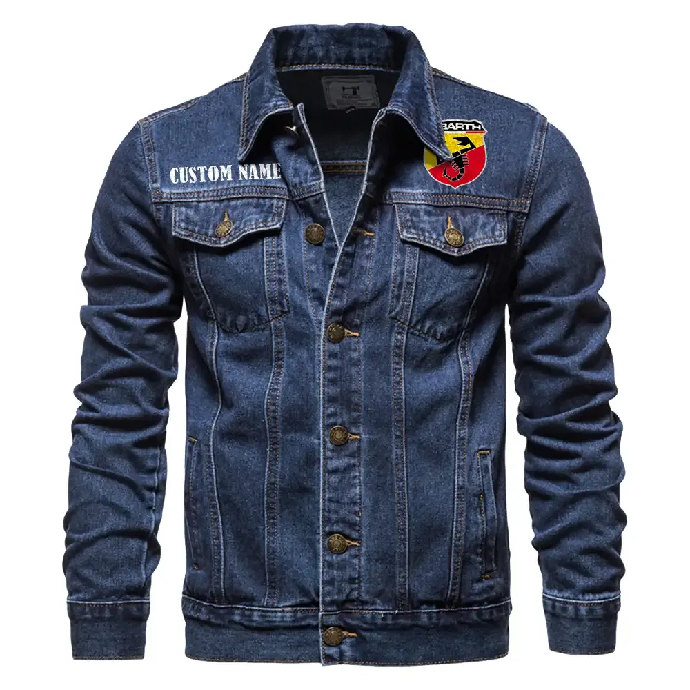 Street Racing Car Denim Jacket, Road Life Denim Ready CAR190 - Dark Blue