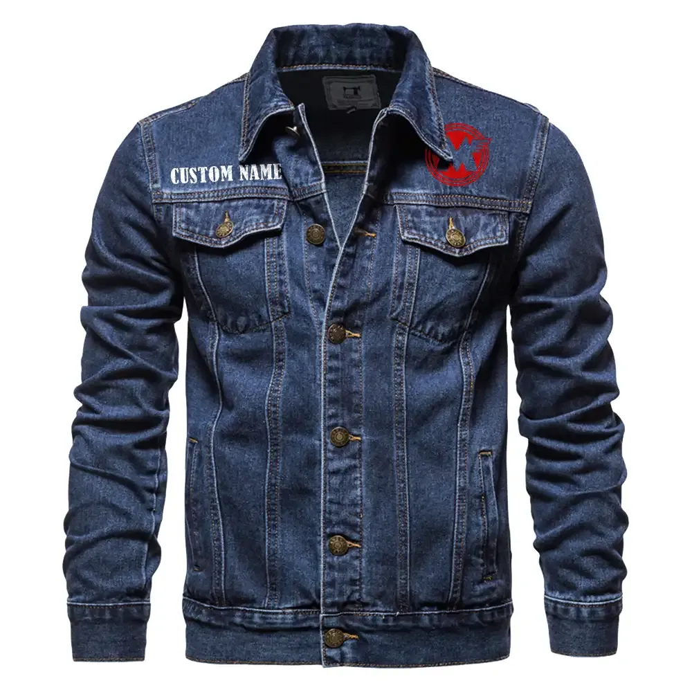 Strong Spirit Denim Jacket, Car Lover's Denim Jacket CAR190 - Dark Blue