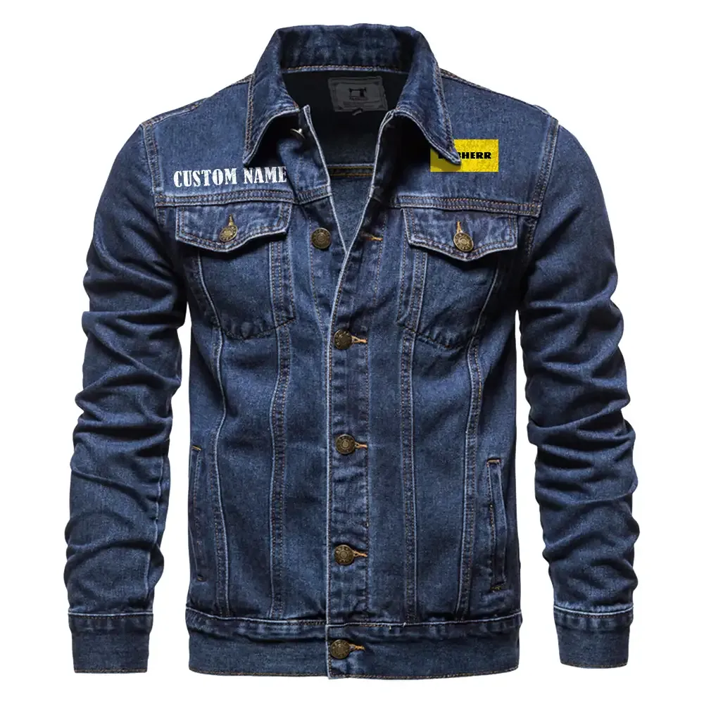 Strong Style Denim Jacket, Auto-Inspired Denim Look CAR190 - Dark Blue