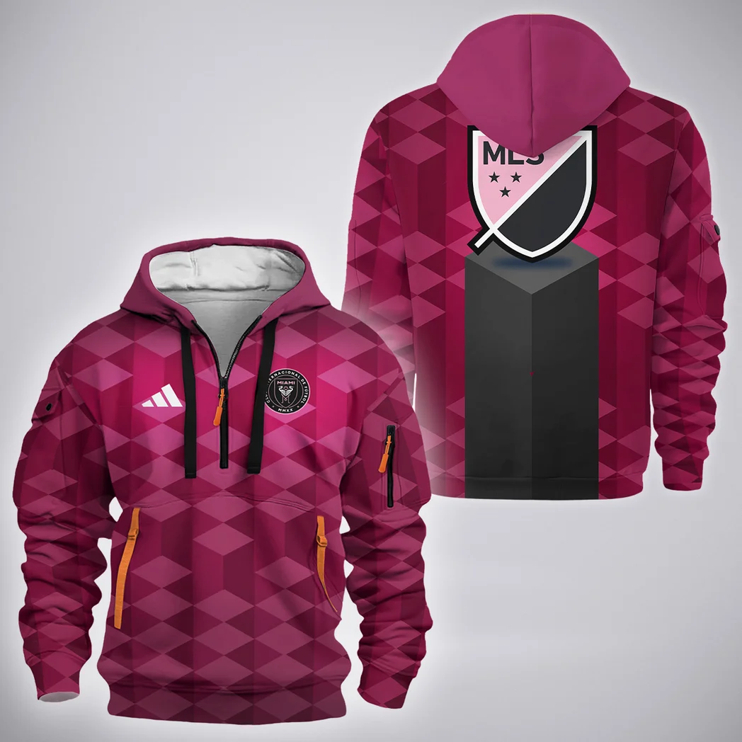 Support Core Hoodie Half Zip 3D, Casual Sport Half-Zip Hoodie HVN1311IM