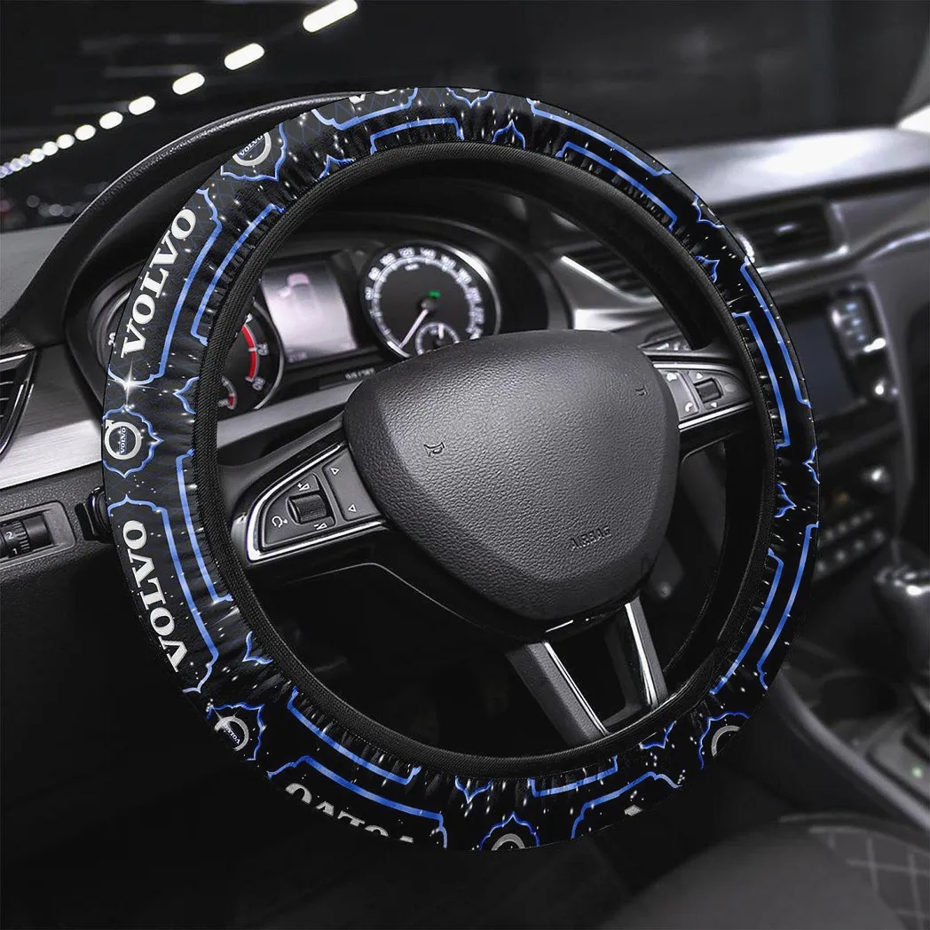 Swedish Car Steering Wheel Cover 3D Print, Classic Car Style Wheel Cover CAR146 - Blue
