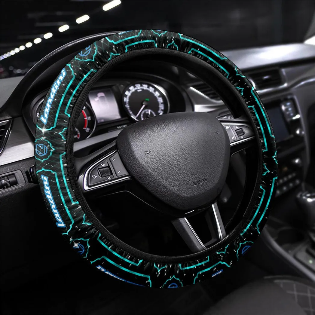 Tillage Power Tractor Steering Wheel Cover 3D Print, Sport-Inspired Steering Wheel Cover CAR550 - Cyan