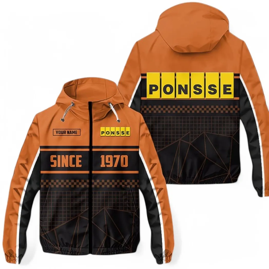 Timber Harvester Windbreaker Jacket, Custom Fan Waterproof CAR305 - Orange