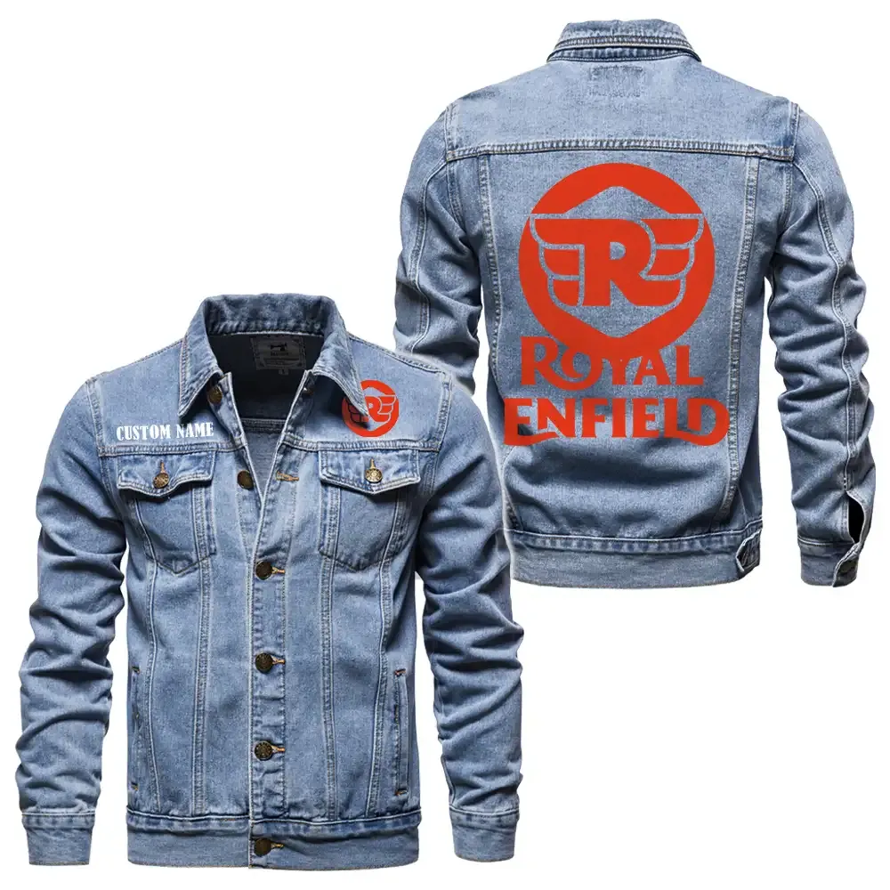 Timeless Road Bike Denim Jacket, Car Lover's Denim Jacket CAR190 - Light Blue