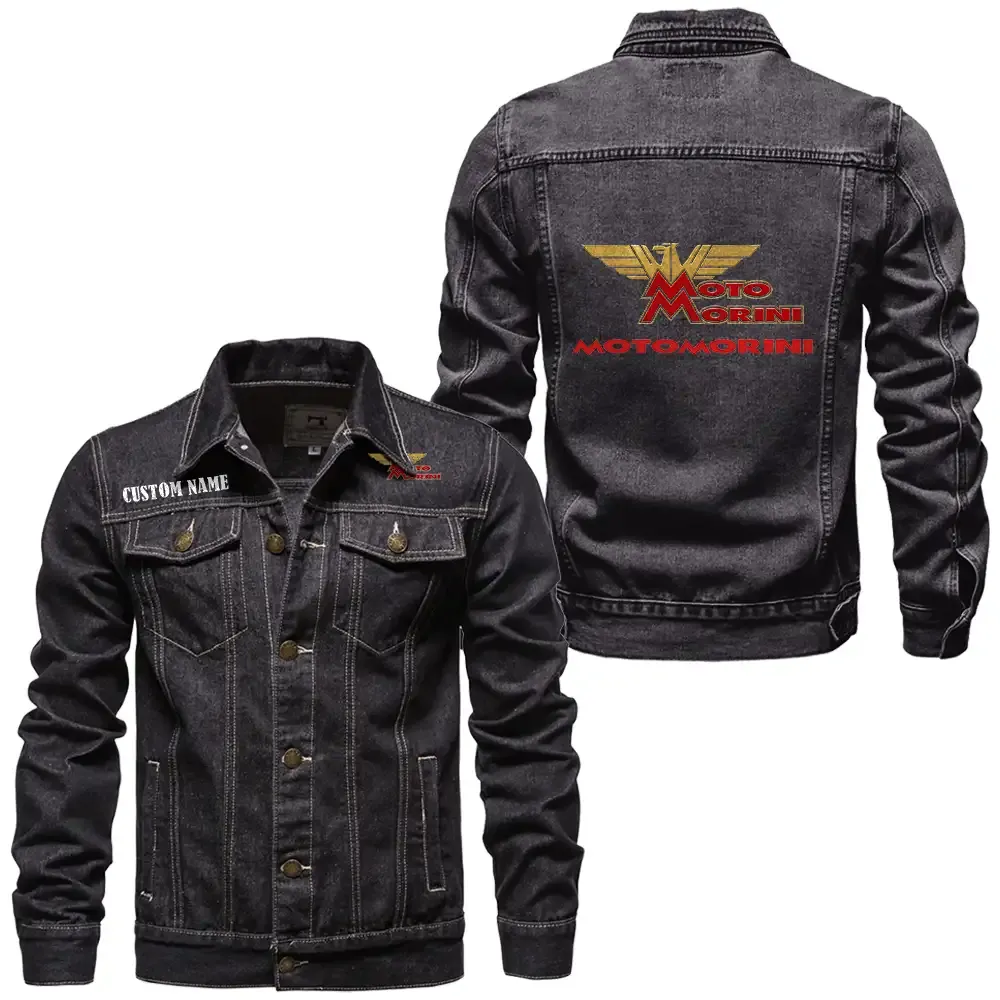 Touring Motorbike Denim Jacket, Rugged Style Everyday Denim CAR190 - Black