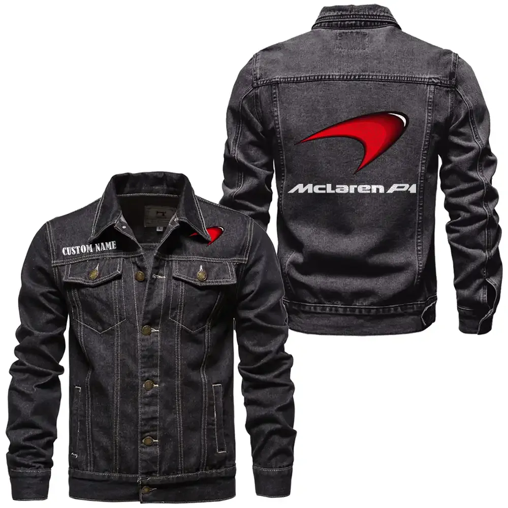 Track Monster Denim Jacket, True Gearhead Denim Look CAR190 - Black
