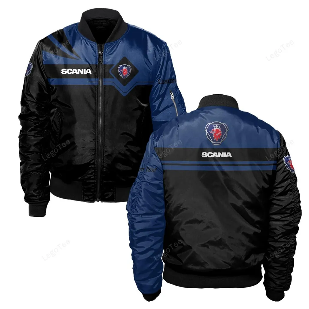 Tractor-Trailer Bomber Jacket, Bomber Jacket Sports Lovers CAR980