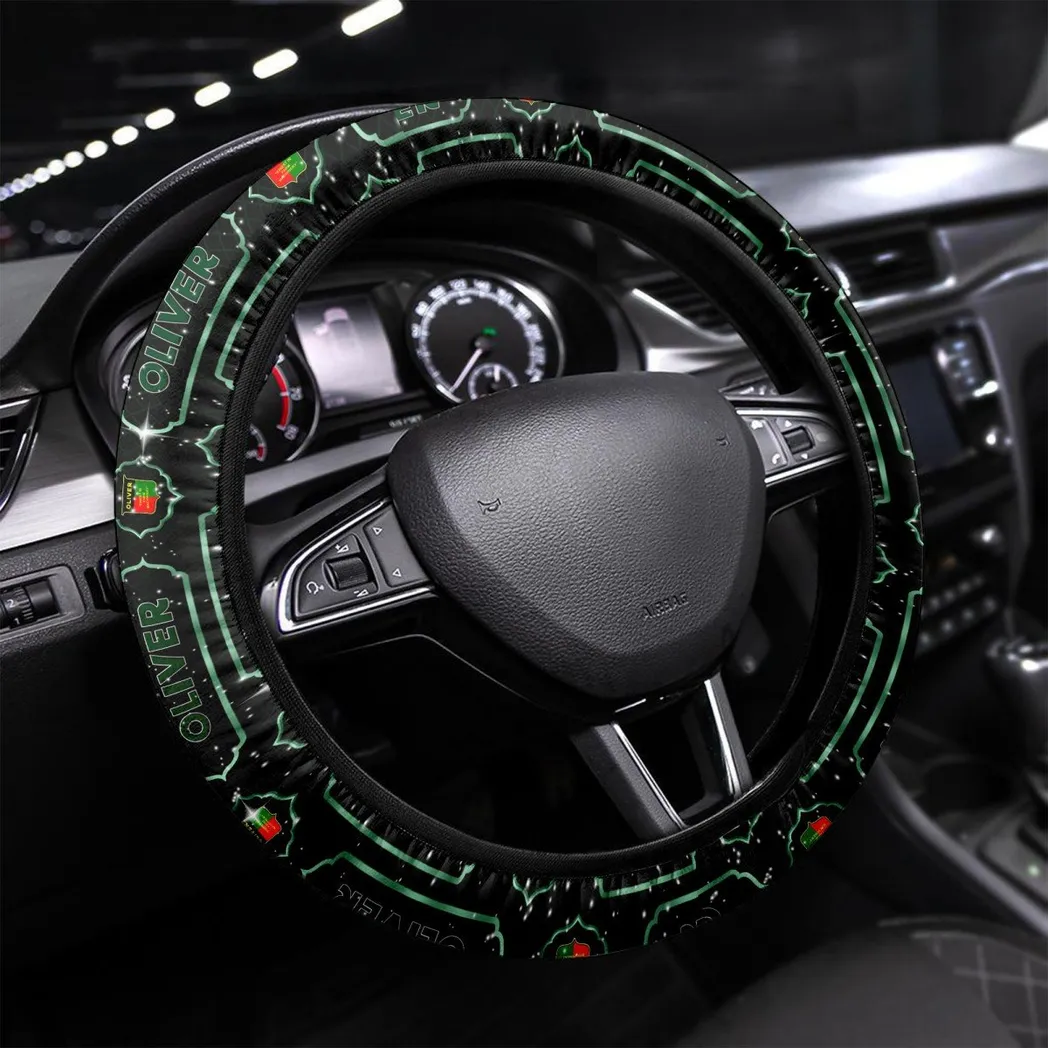 Traditional Crop Mover Steering Wheel Cover 3D Print, Custom Automotive Grip Wheel Cover CAR145 - Green