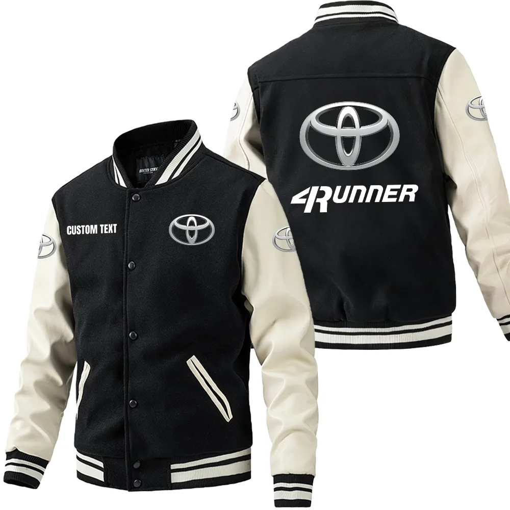 Trail Spirit Leather Baseball Jacket, Bold Rider Varsity Jacket CAR180 - Black White