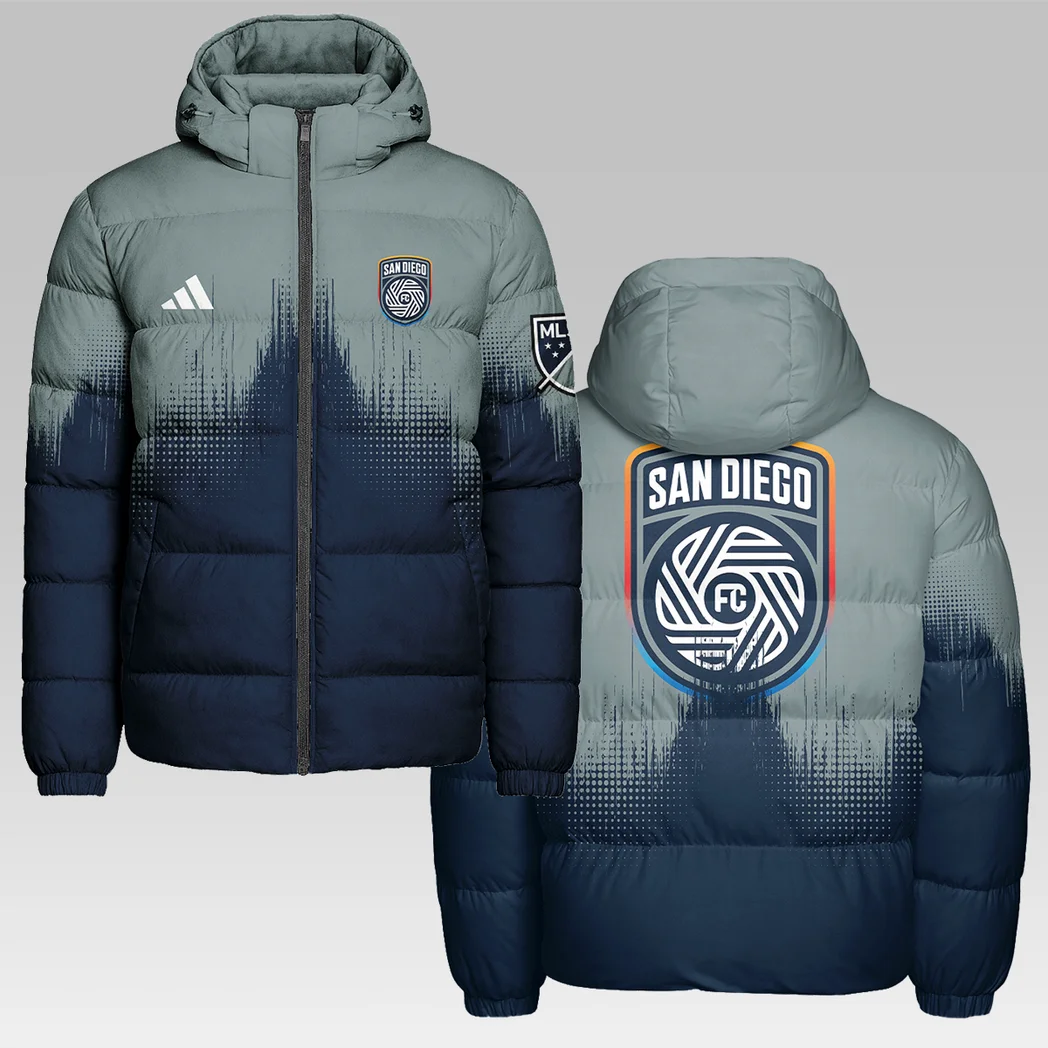 True Energy Hooded Cotton Jacket, Bold Spirit Supporter Coat HVN1312SD