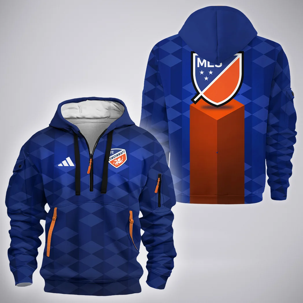 True Support Hoodie Half Zip 3D, Modern Sport Hoodie HVN1311CF