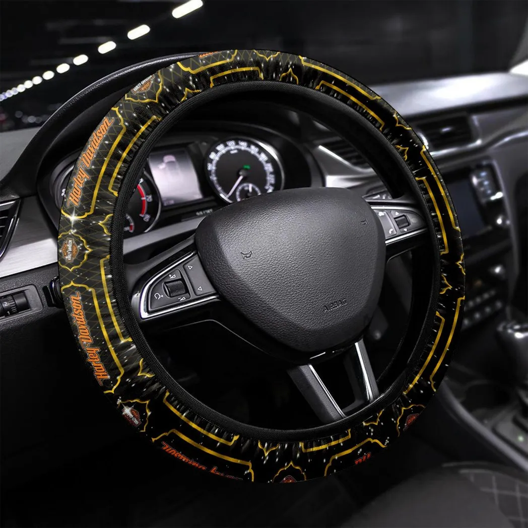Two-Wheel Freedom Steering Wheel Cover 3D Print, Performance Grip Steering Cover CAR550 - Yellow