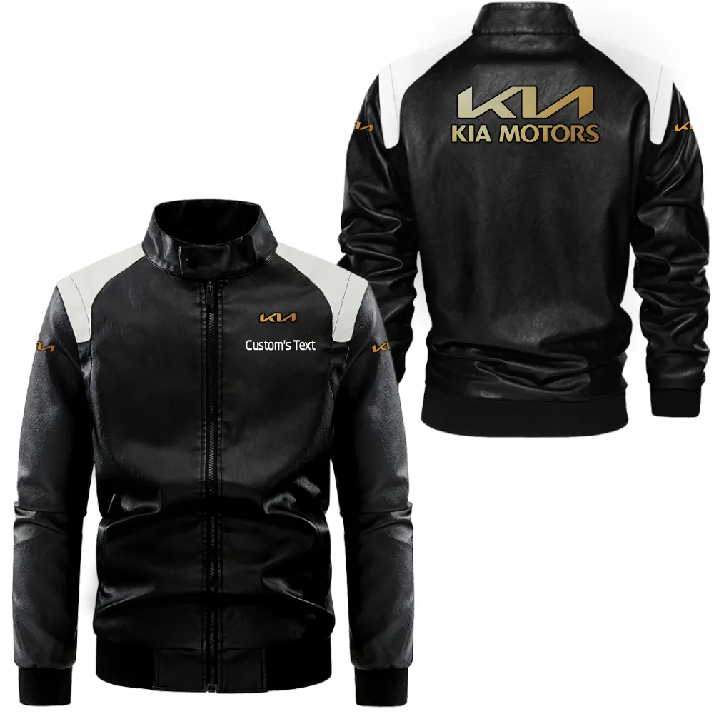Urban Hatchback Black And White Leather Jacket, Car Pride Black & White CAR080