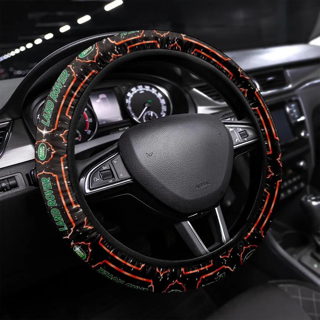 Utility Auto Maker Steering Wheel Cover 3D Print, Luxury Driver Comfort Wheel Cover CAR550 - Orange