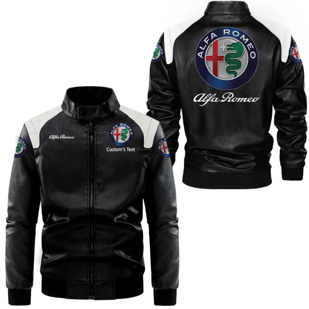 Vintage Ride Black And White Leather Jacket, Everyday Bold Leather Style CAR080